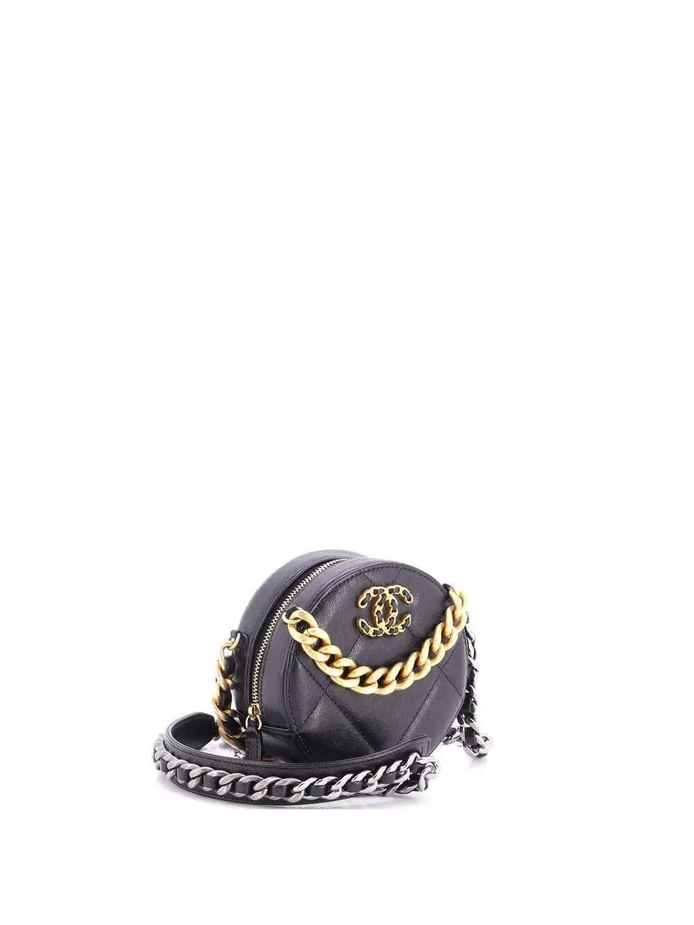 Chanel 19 Round Clutch With Chain #292083C26B